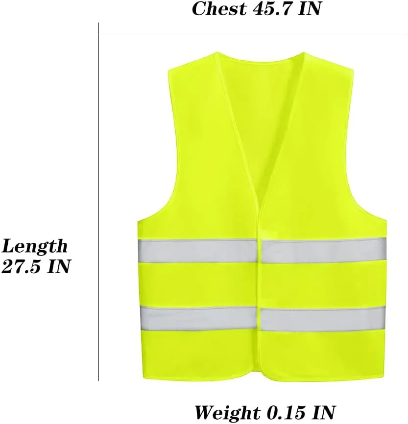 10 Pack Mount Marter Safety Reflective Vest for Outdoor Operator and Sportsmen