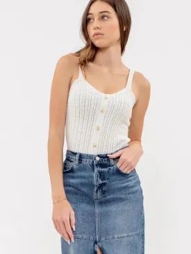 Alice Button Down Cami • Ivory
