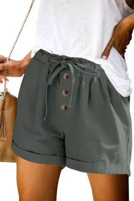 ANFTFH Womens Casual Shorts Summer Drawstring Elastic Waist Comfy Shorts with Pockets