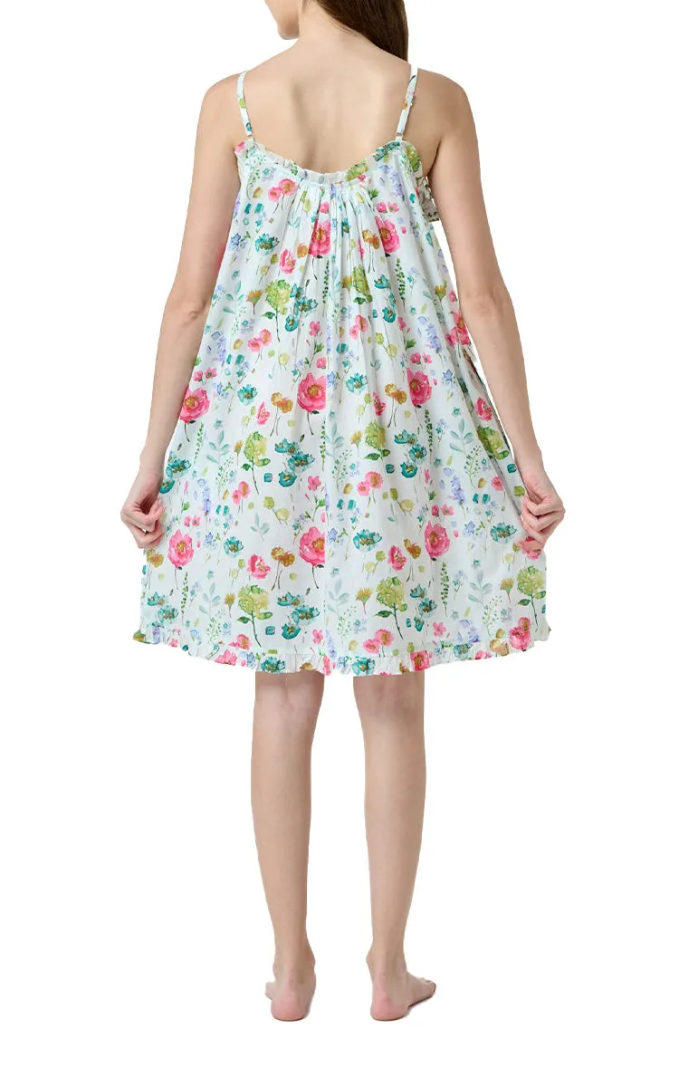 Arabella Jessica Short Cotton Nightgown/Day dress in Vibrant Floral MD-866A1