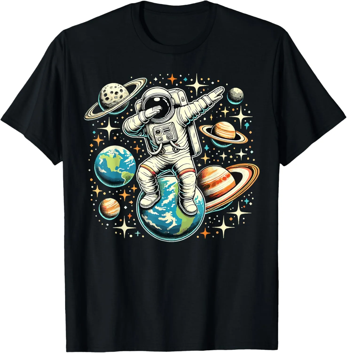 Astronaut Dabbing Space Galaxy T-Shirt