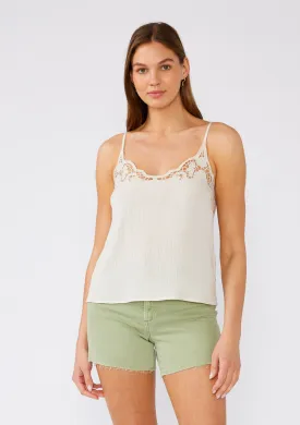 Battenburg Lace Trim Tank Top