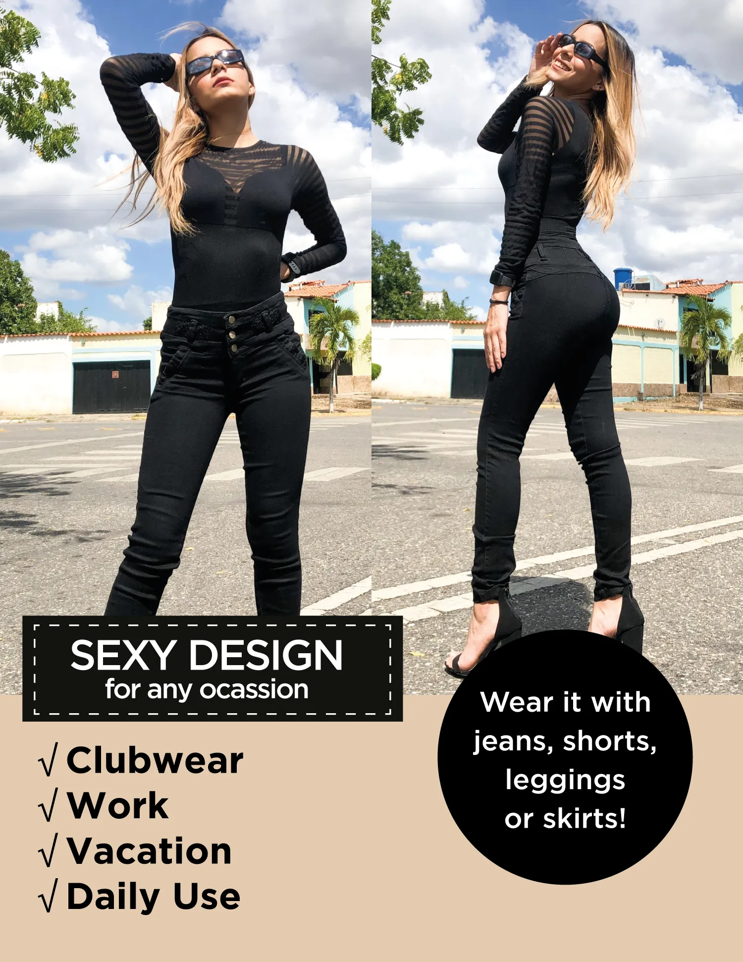 Bodysuit Clubwear Top Shapewear Sevilla