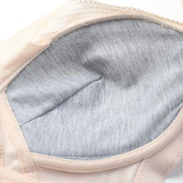 Breathable Wire-Free 3/4 Cup Busty Gather Bras