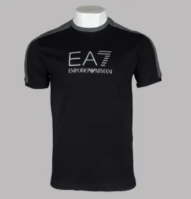 EA7 Athletic Colour Block T-Shirt Black