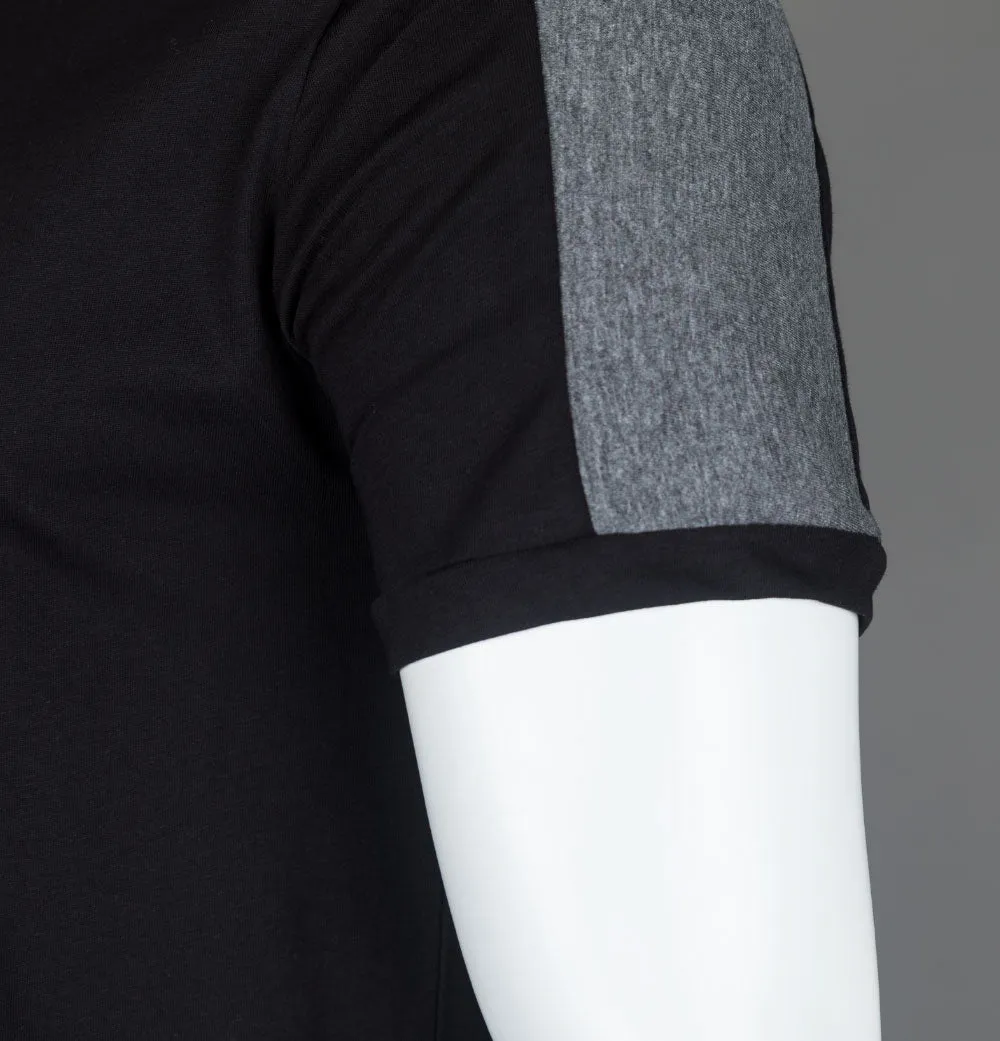 EA7 Athletic Colour Block T-Shirt Black