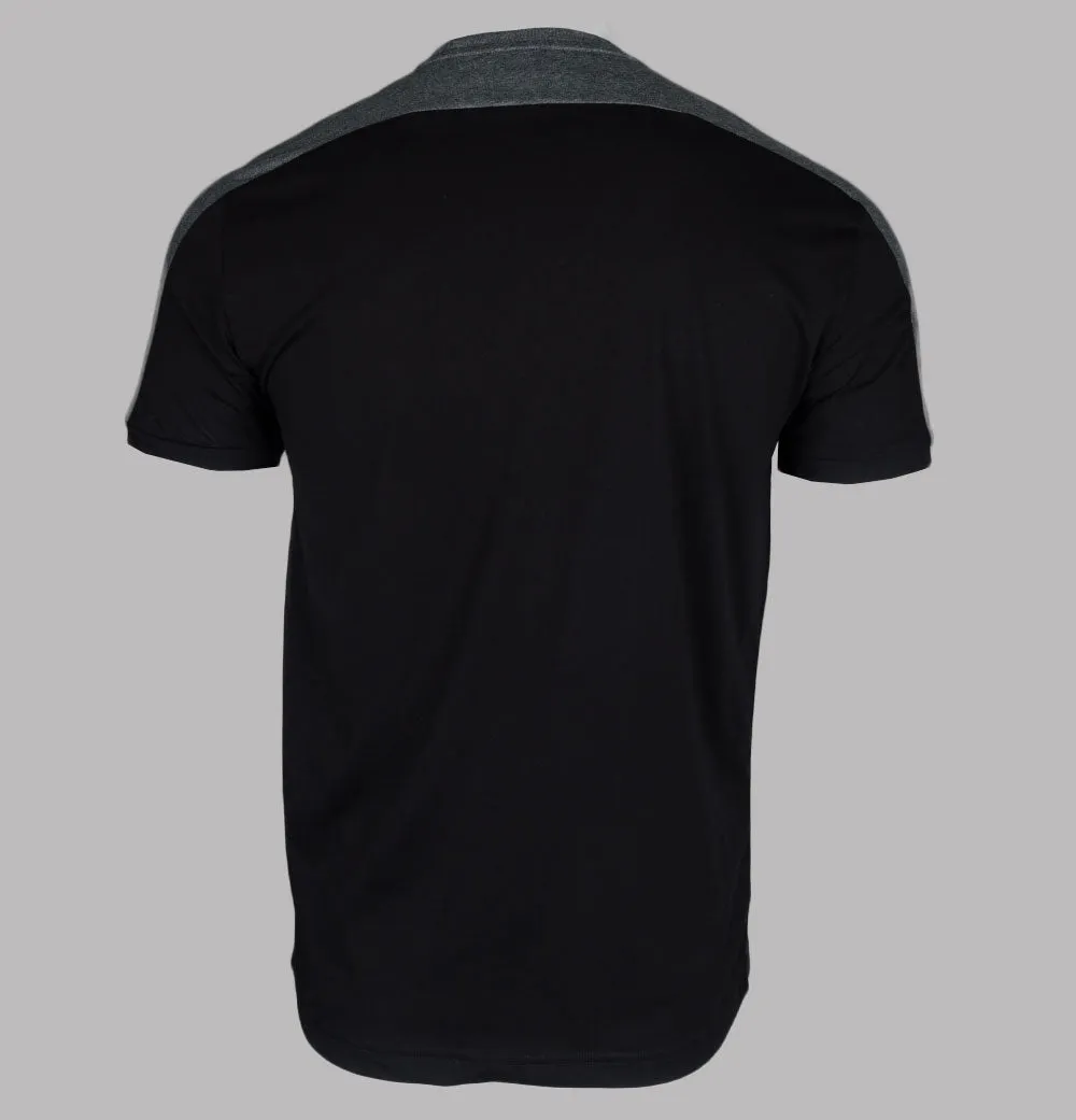 EA7 Athletic Colour Block T-Shirt Black