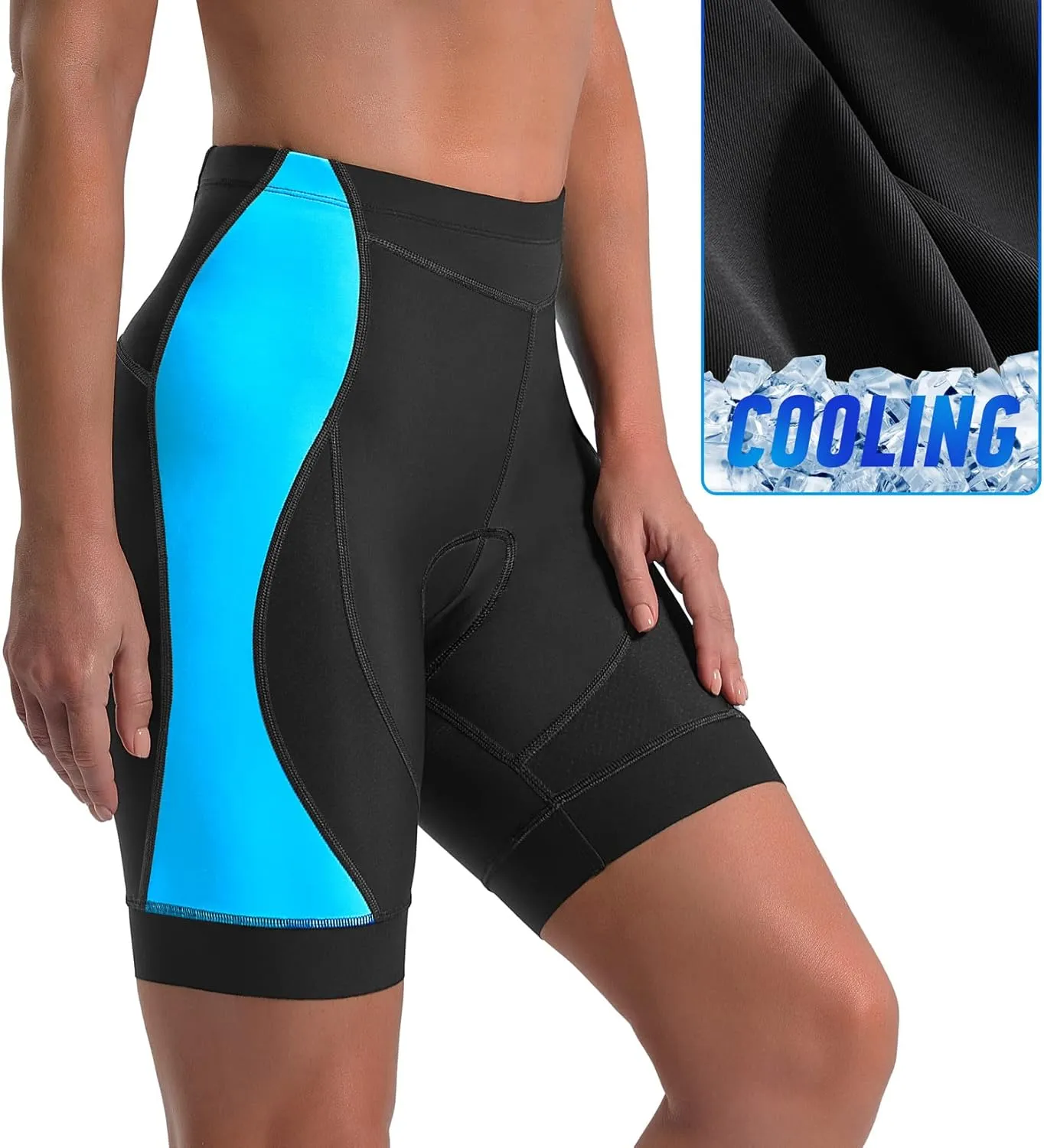Ewedoos Padded Bike Shorts Women 4D Padding Cycling Shorts with Pocket Road Mountain Ride Womens Biking Bicycle Biker Shorts