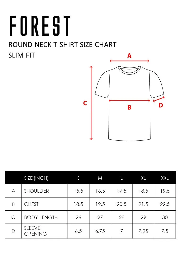 Forest Slim Fit Graphic Tee Crew Neck Short Sleeve T Shirt Men |Slim Fit T-Shirt Men - 621334