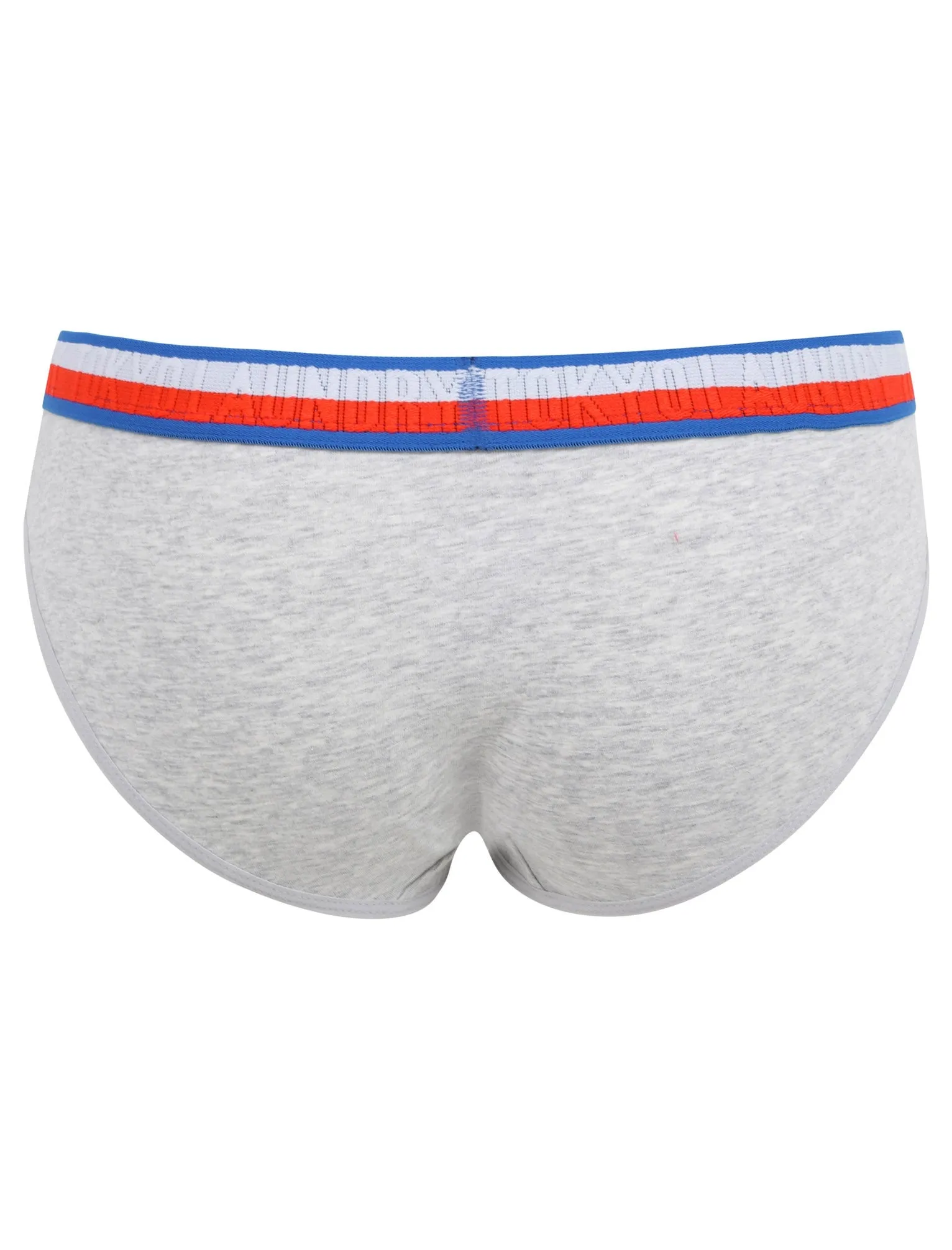 India 2 (3 Pack) Assorted Cotton Briefs In Lollipop Red / Light Grey Marl / Nautical Blue - Tokyo Laundry