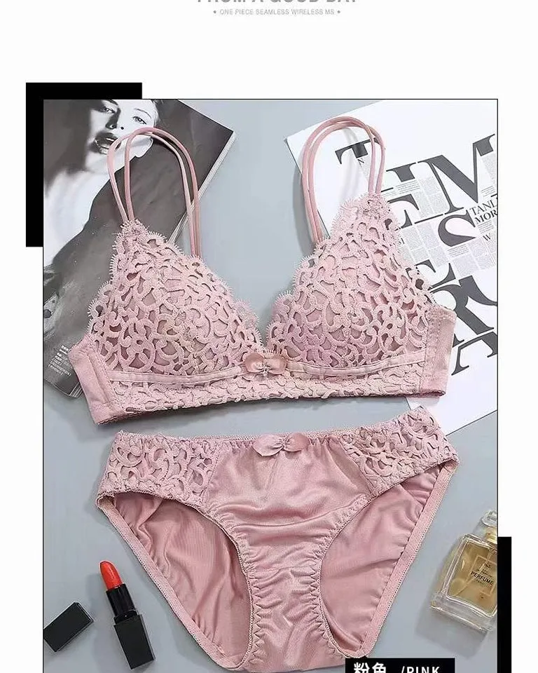 Japanese Style Lace Bra Set