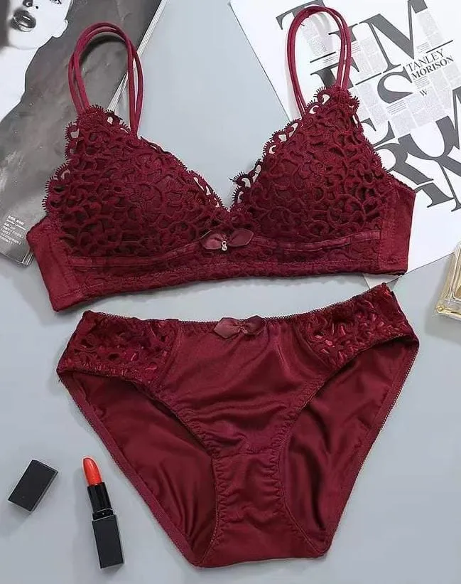 Japanese Style Lace Bra Set