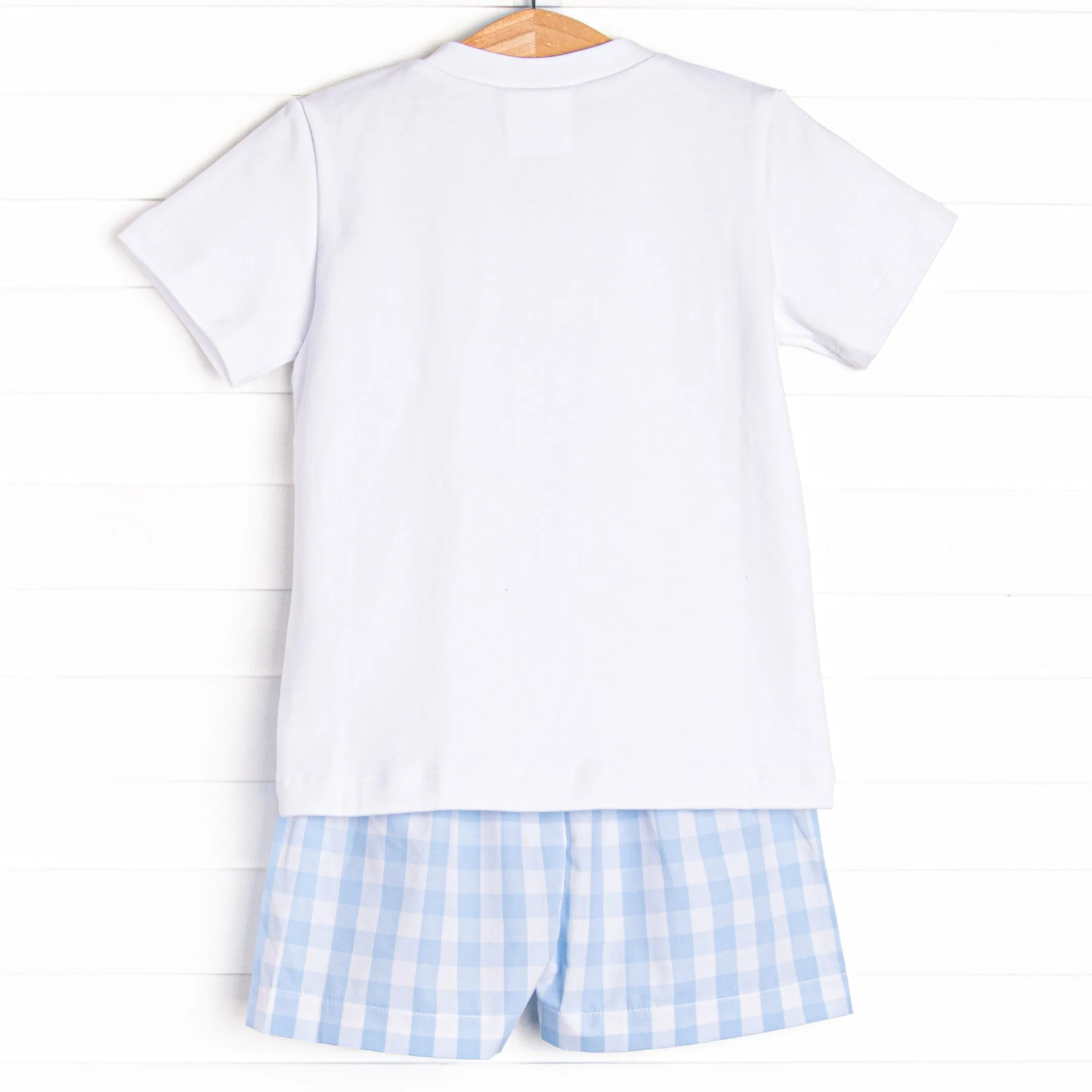 King Cub Smocked Short Set, Blue