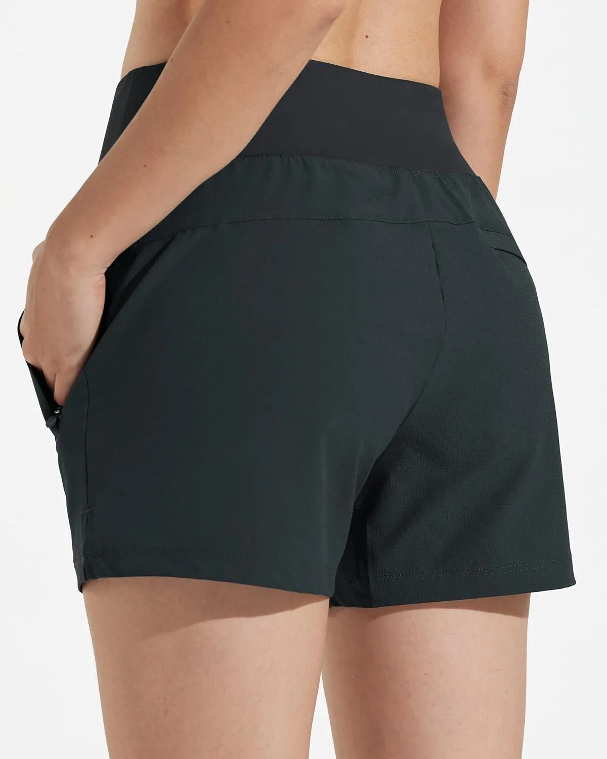 Libin Women's 4" 7" High Waist Athletic Shorts Quick Dry Lightweight Workout Shorts Casual Golf Shorts with Zipper Pockets