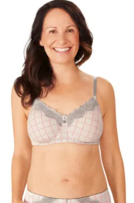 Luna Wirefree Padded Bra (Grey & Multi)