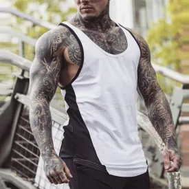 Men's Contrasting Sleeveless Sports Vest