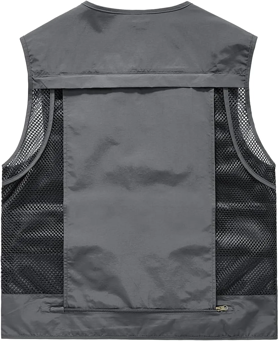 Men's Outdoor Fishing Work Safari Travel Photo Cargo Vest Outdoor Fishing Vest