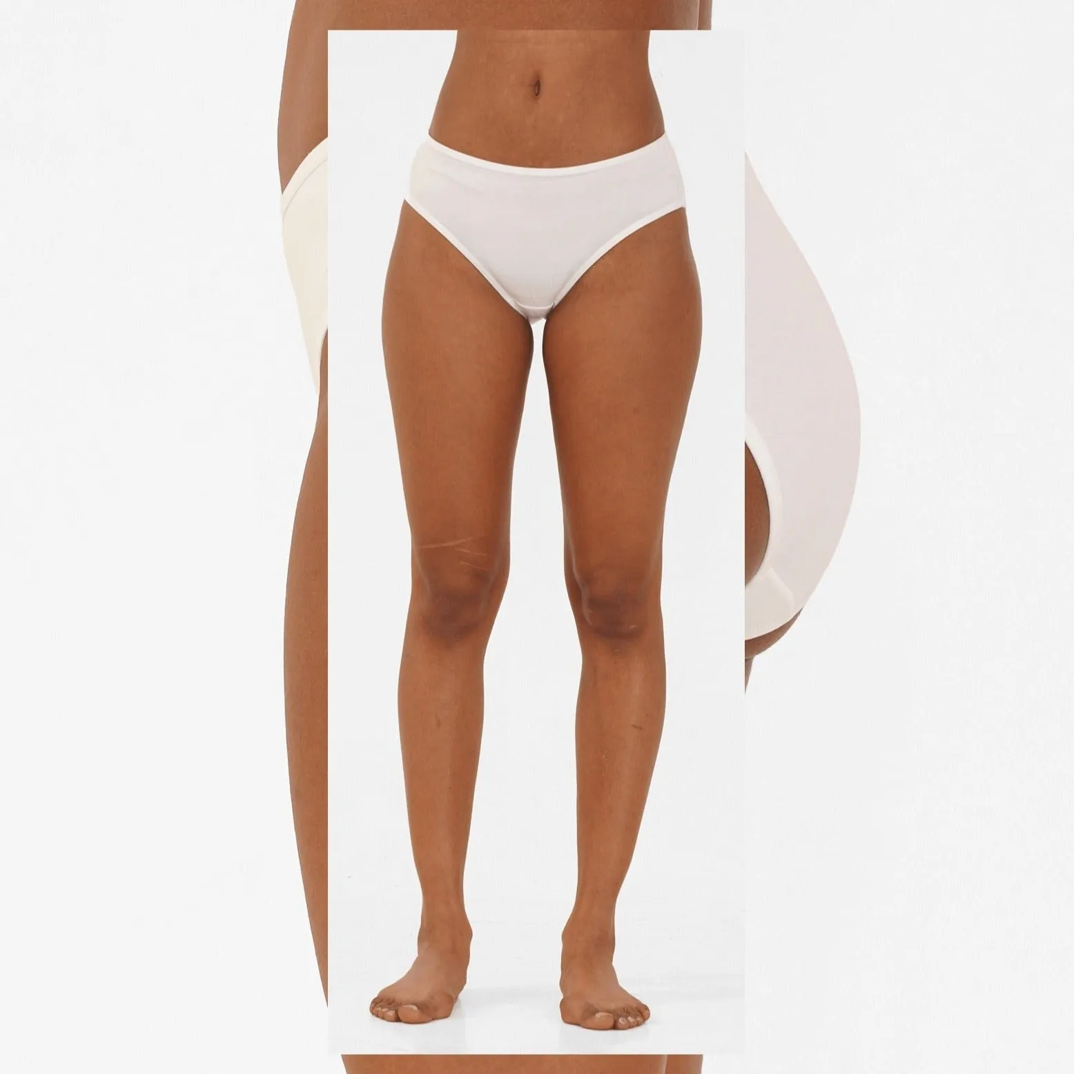 Organic Cotton Hipsters- White (Pack of 3)