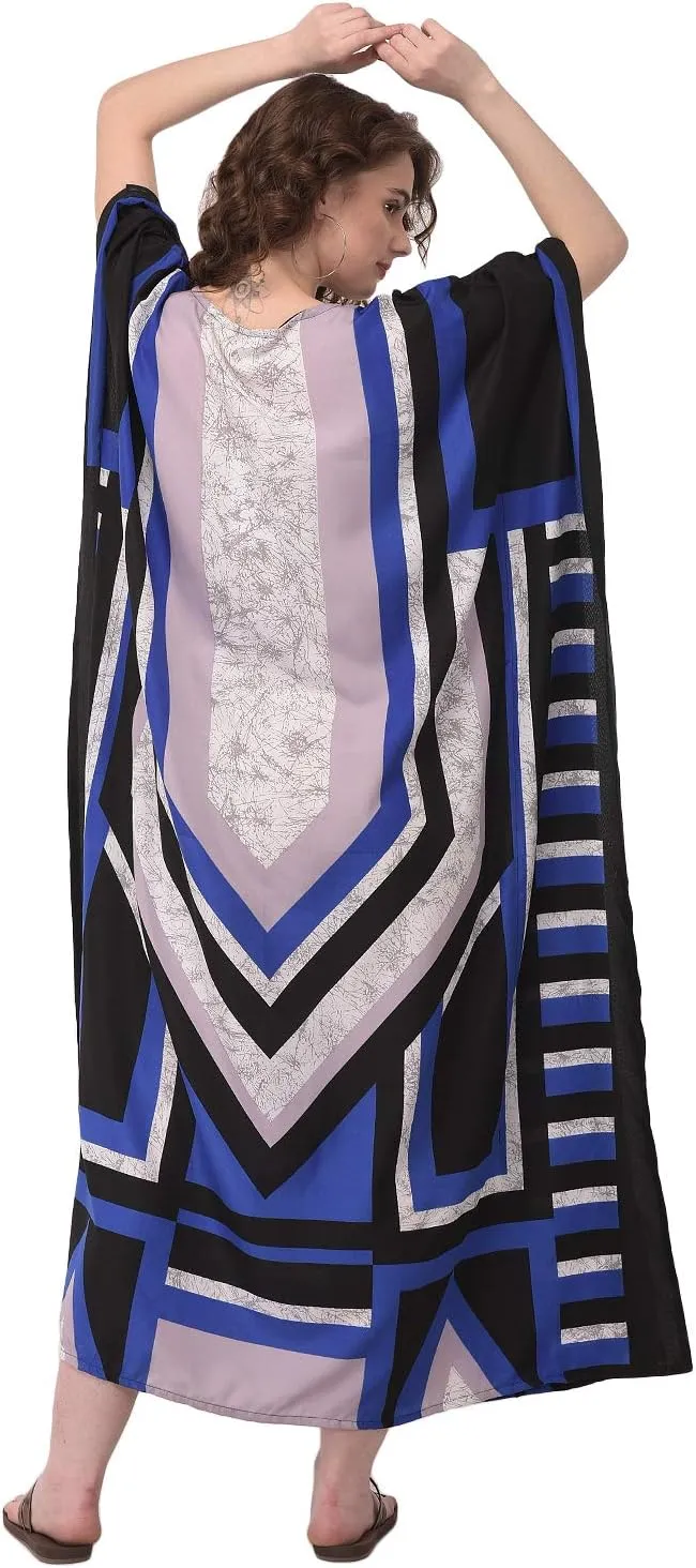 Oussum Women Kaftan Plus Size Polyester Summer Caftan Cover Ups Maxi House Dress