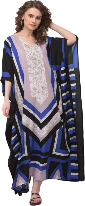 Oussum Women Kaftan Plus Size Polyester Summer Caftan Cover Ups Maxi House Dress