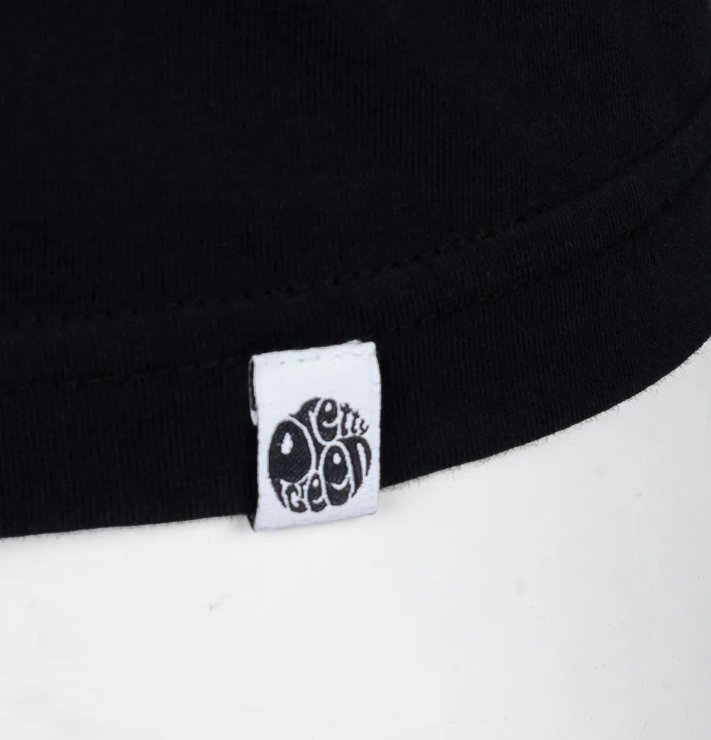 Pretty Green Festival Paisley Print Logo T-Shirt Black