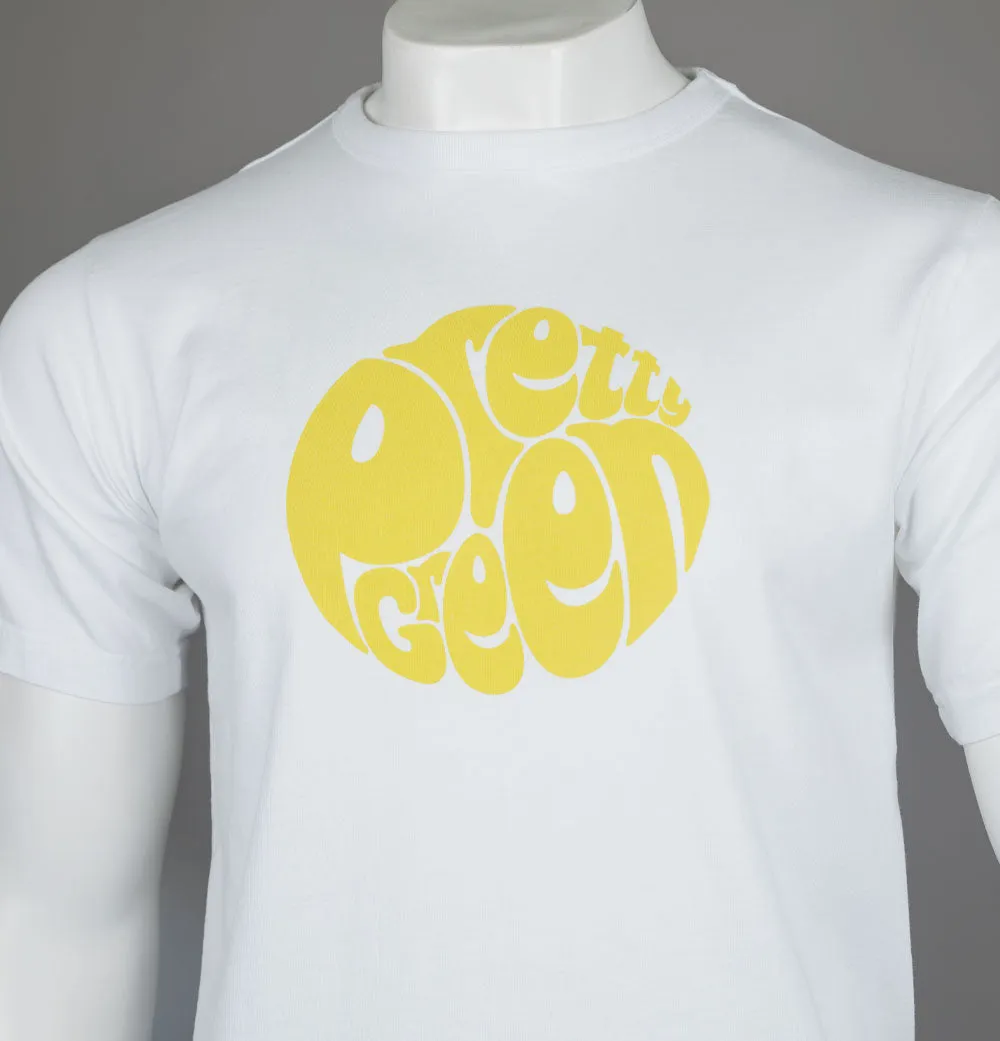 Pretty Green Gillespie Logo T-Shirt White/Yellow