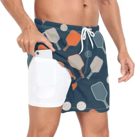 QUGRL Mens 2 in 1 Athletic Shorts with Pockets Quick Dry Running Shorts for Men Training Workout Gym Sports Outdoor
