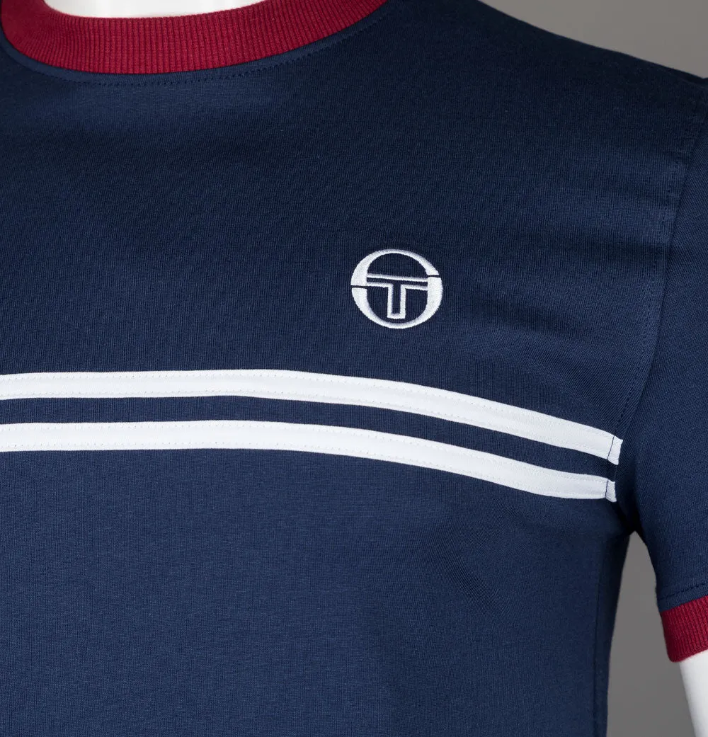 Sergio Tacchini Supermac T-Shirt Maritime Blue/Tibetan Red