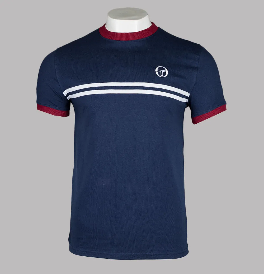 Sergio Tacchini Supermac T-Shirt Maritime Blue/Tibetan Red