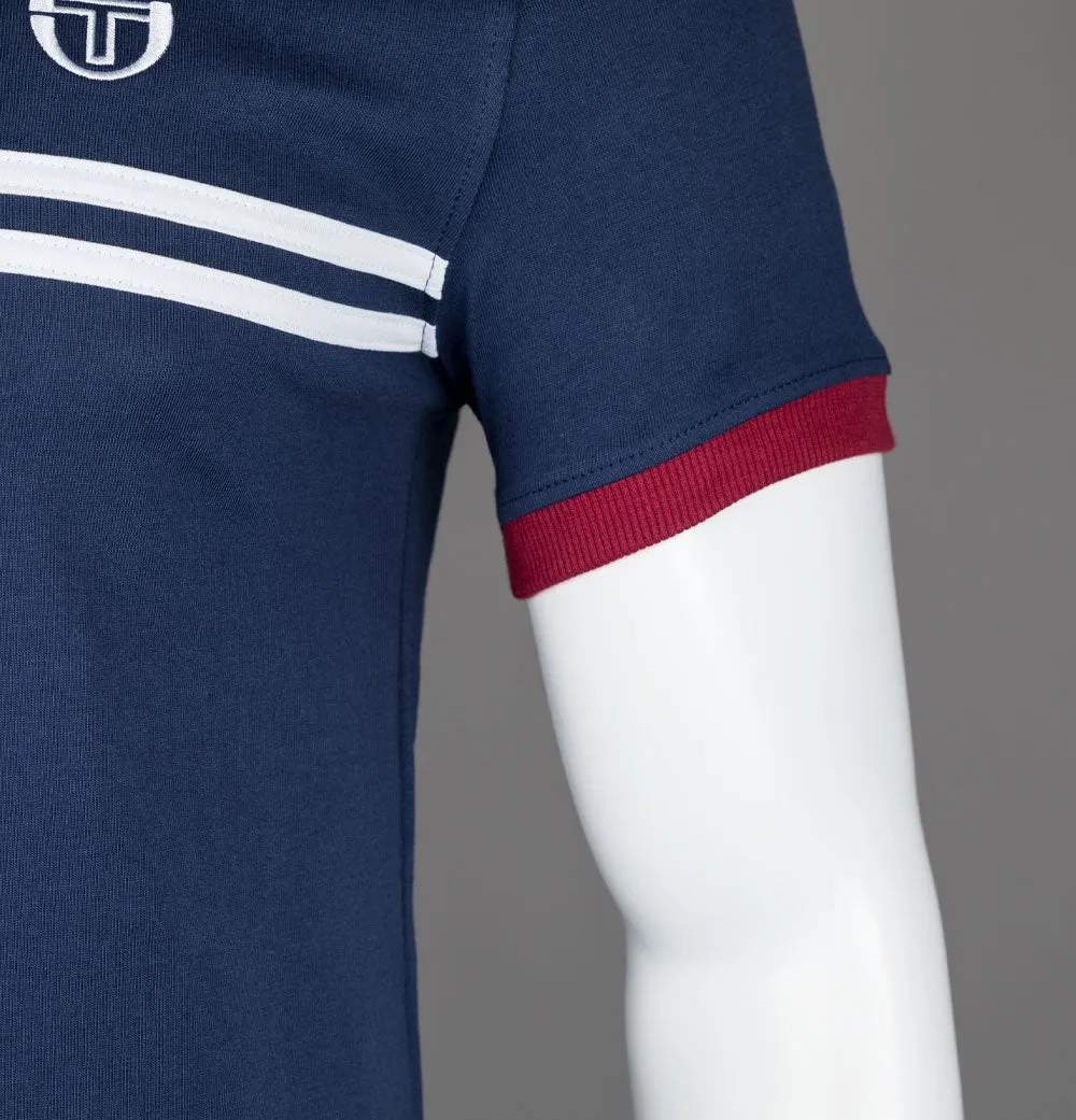Sergio Tacchini Supermac T-Shirt Maritime Blue/Tibetan Red