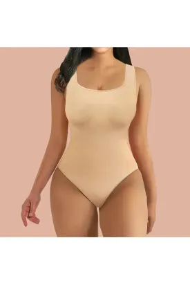SHAPERX Wide Strap Sculpting Thong Bodysuit (reg and curvy)