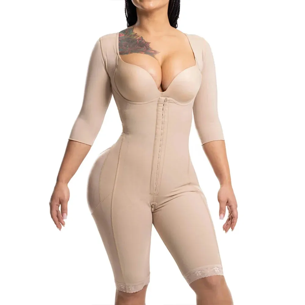 Shapewear Bodysuit Fajas Colombianas | Corrective Girdle with Tummy Control | Post Liposuction & BBL Slimming Open Bust Waist Trainer