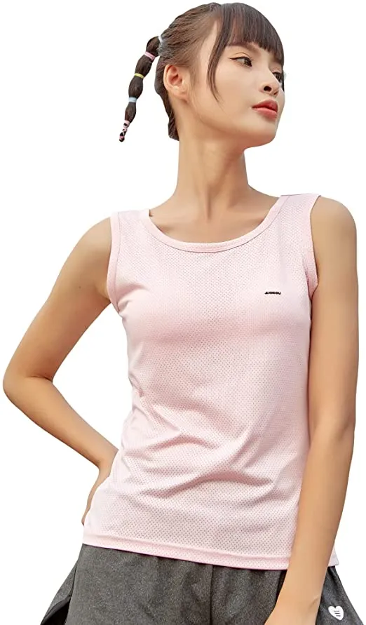 Sidiou Group Anniou Sports Vest Leisure Yoga Gym Training Sleeveless Running Top Quick Dry Vest