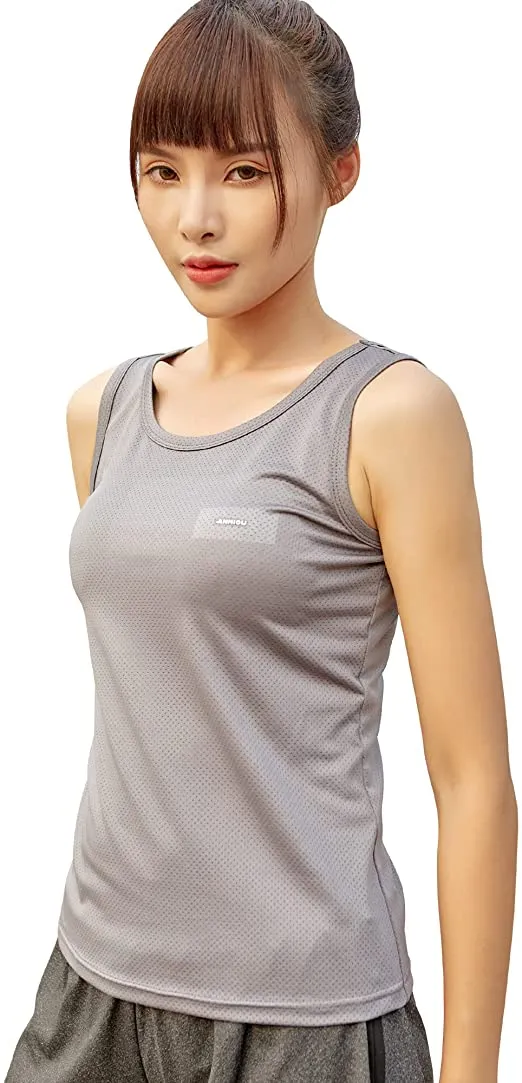 Sidiou Group Anniou Sports Vest Leisure Yoga Gym Training Sleeveless Running Top Quick Dry Vest