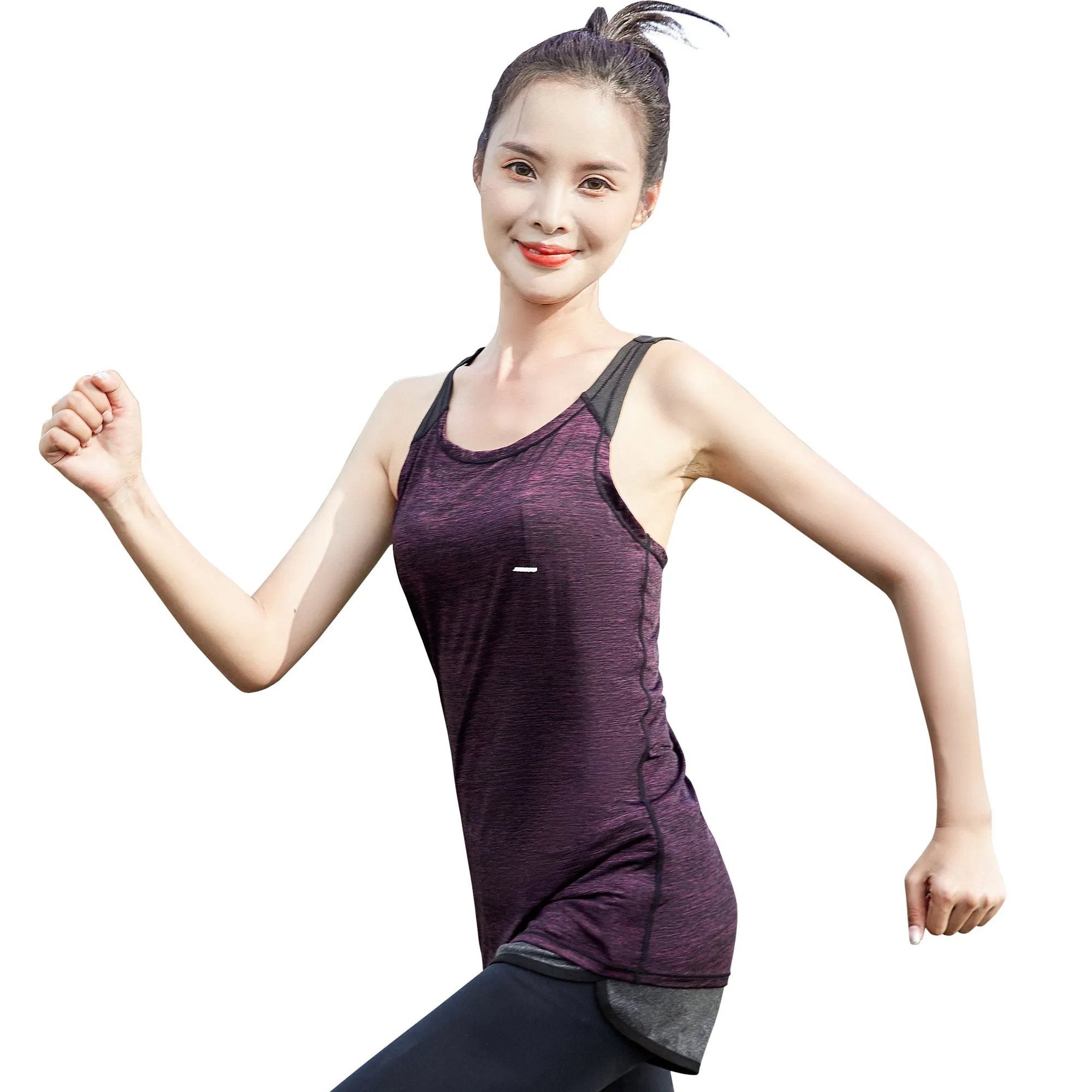 Sidiou Group Anniou Sun Protection Tank Top Women Sports Vest Casual Fitness Workout Training Sleeveless Yoga Vest