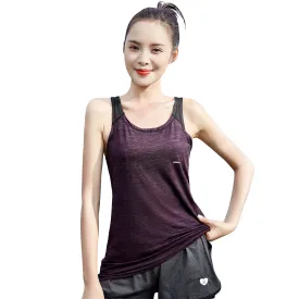 Sidiou Group Anniou Sun Protection Tank Top Women Sports Vest Casual Fitness Workout Training Sleeveless Yoga Vest