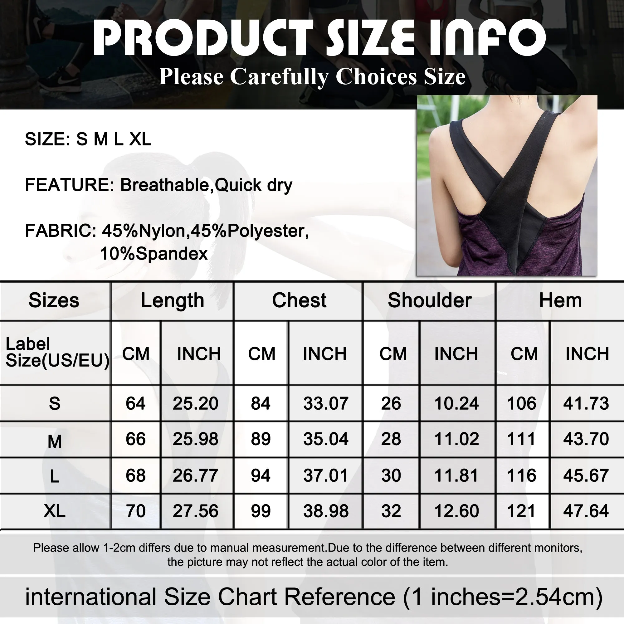Sidiou Group Anniou Sun Protection Tank Top Women Sports Vest Casual Fitness Workout Training Sleeveless Yoga Vest