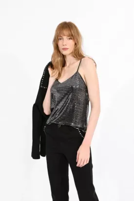 Silver Shiny Camisole-FINAL SALE
