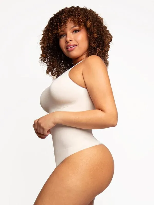 Sleeveless Tummy Control Shapewear Thong Bodysuit