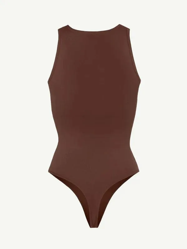 Sleeveless Tummy Control Shapewear Thong Bodysuit