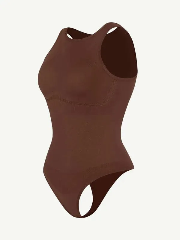 Sleeveless Tummy Control Shapewear Thong Bodysuit