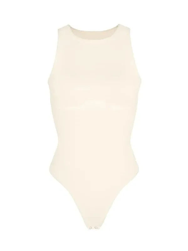 Sleeveless Tummy Control Shapewear Thong Bodysuit