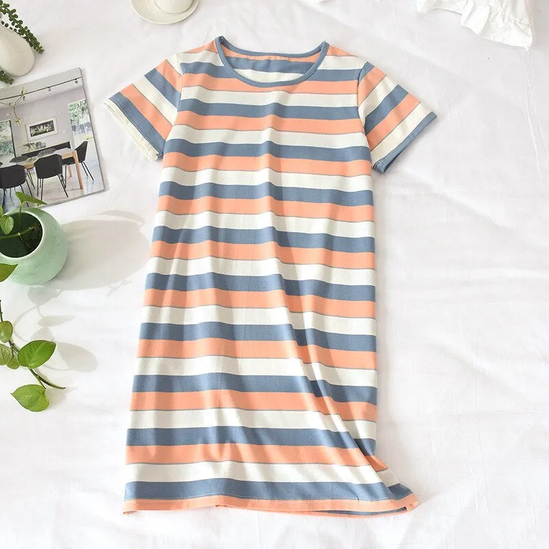 Summer Short Sleeve Loose Dress