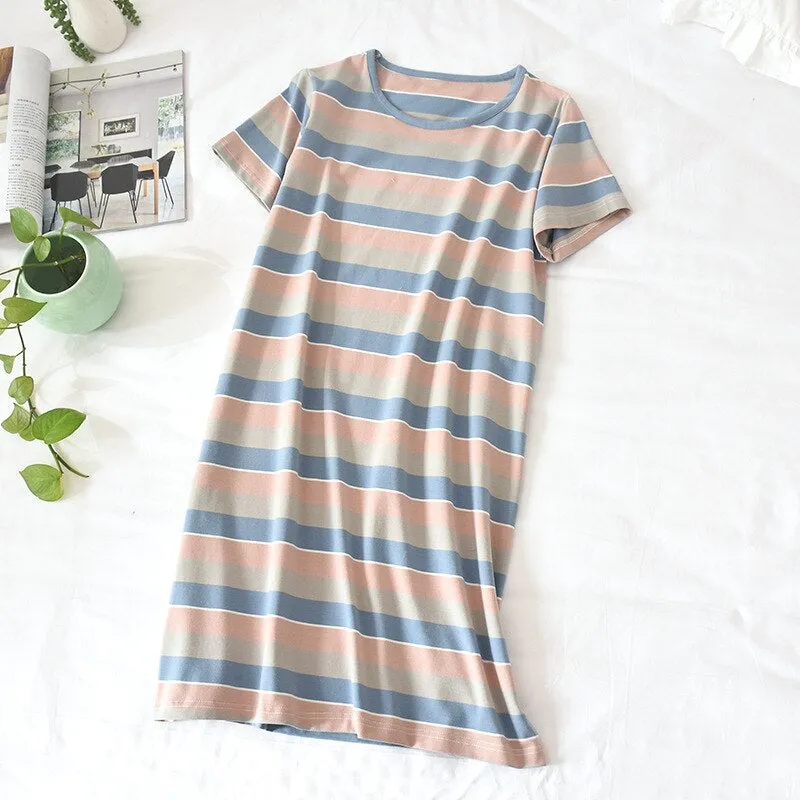 Summer Short Sleeve Loose Dress