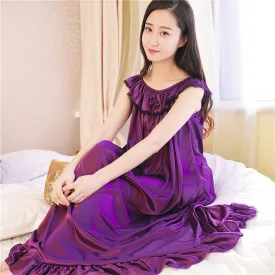 The Ruffles Silk Women's Nightgowns