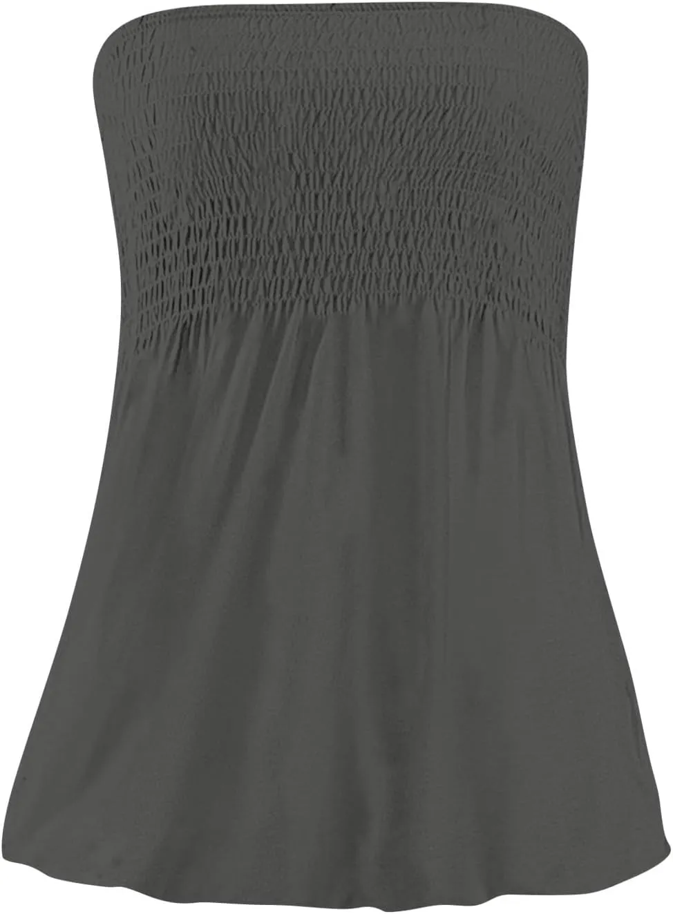 Tube Tops Women Elastic Trim Strapless Shirts Summer Casual Bandeau Tank Off The Shoulder Top Going Out Tunic