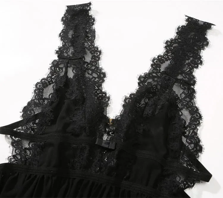 V-neck Lace Nightdress
