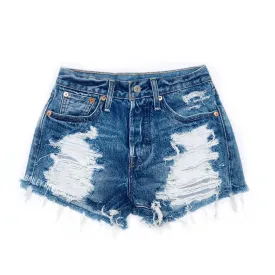 Vintage, High Waisted Levi Shorts - Destroyed