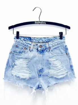 Vintage, High Waisted Levi Shorts - Distressed