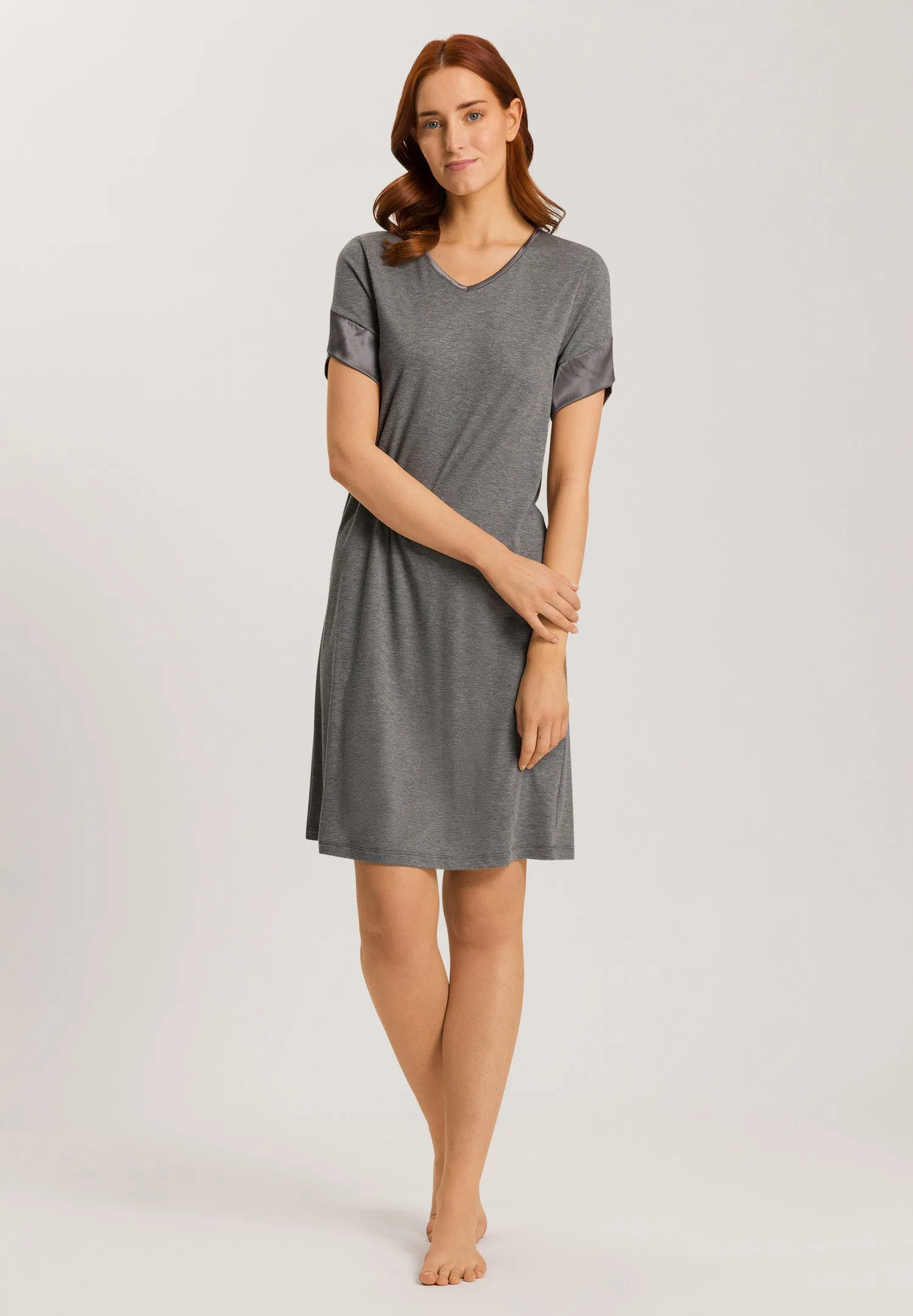 Virginia TENCEL™ and Cotton Nightgown | Stone Melange 74874-1119